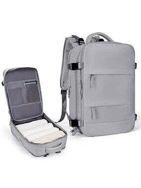 Womens Travel Backpack 25L Carry On Laptop Bag Shoe Compartment USB Waterproof